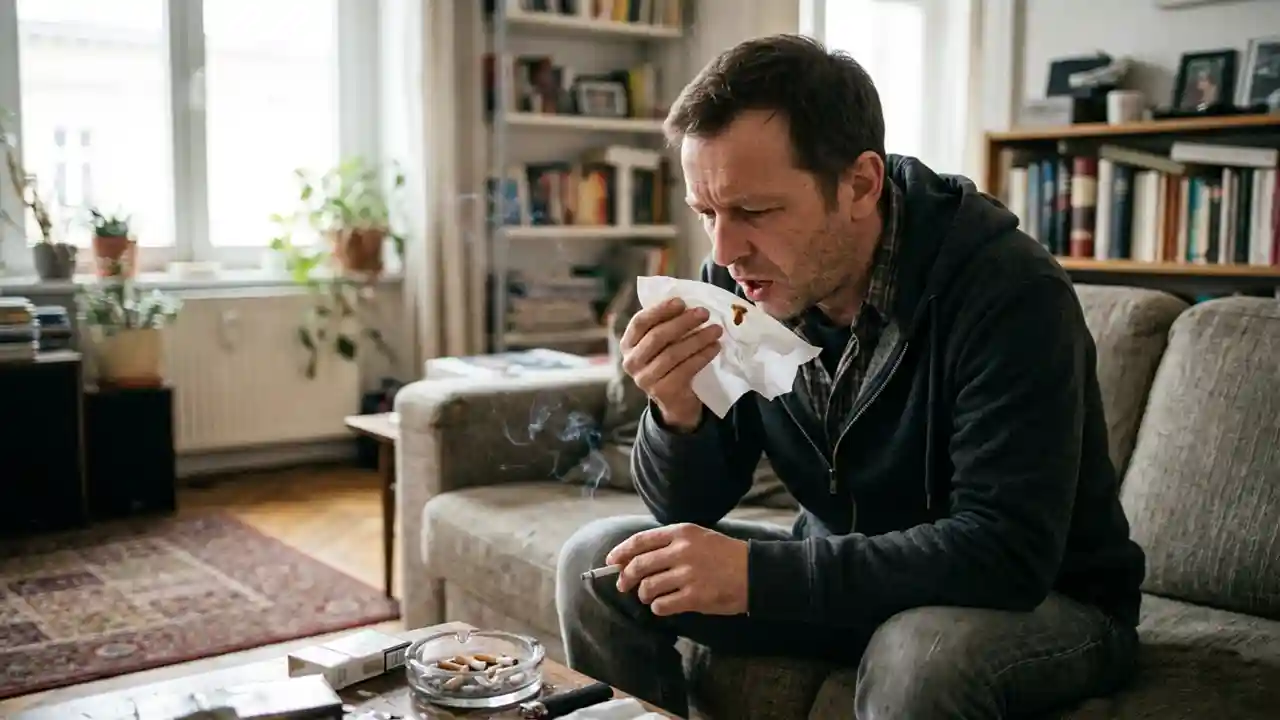 Smoking and Coughing Up Brown Mucus