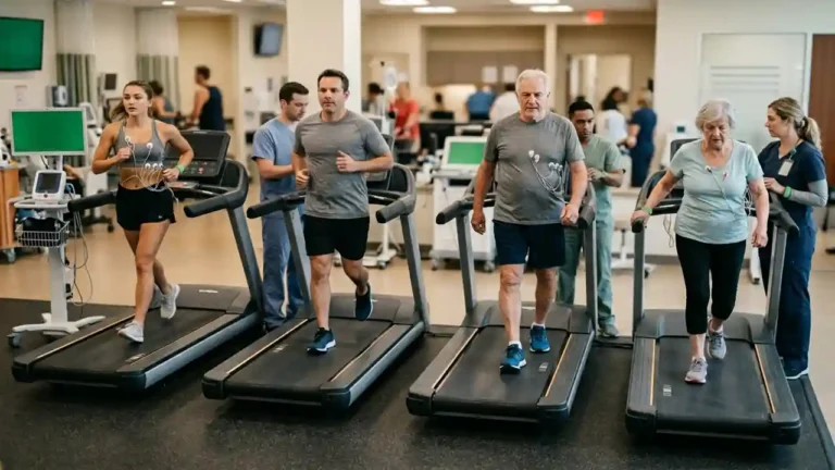 average time on treadmill for stress test by age​