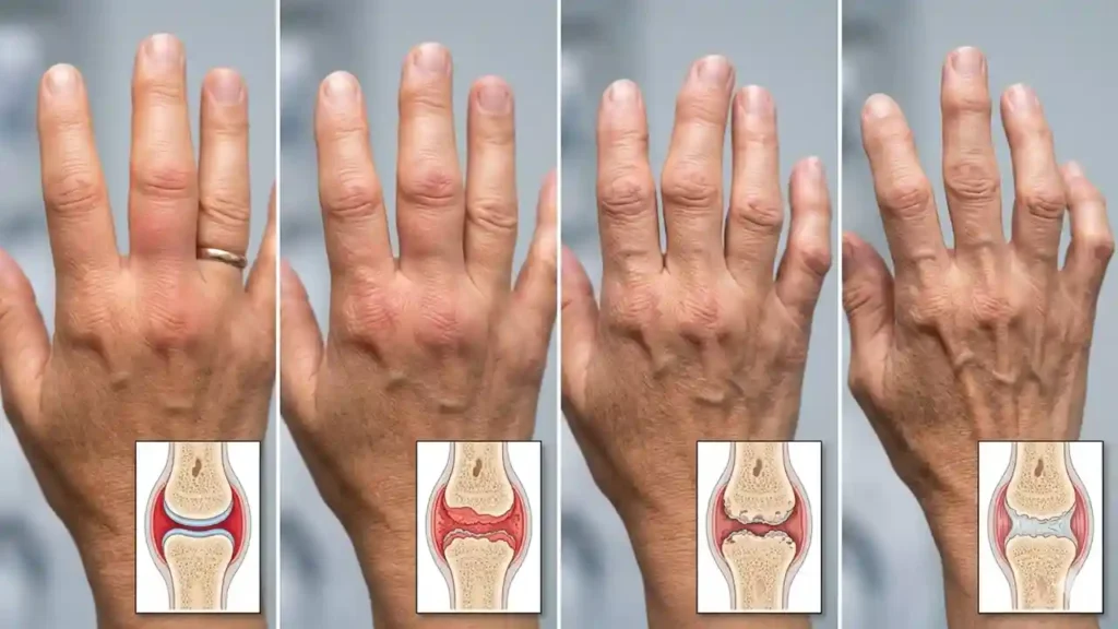 what are the 4 stages of rheumatoid arthritis